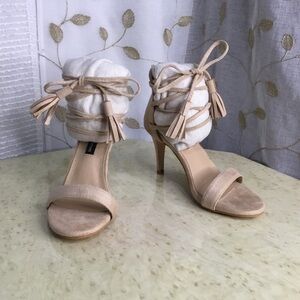 S.Q. Shoes Strappy Faux Leather Heeled Sandals